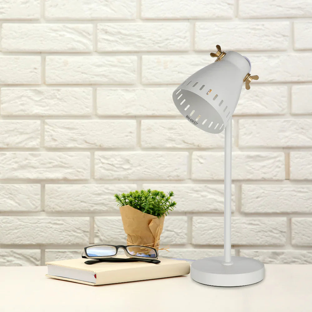 Retro Desk Lamp with Brass Accents 8