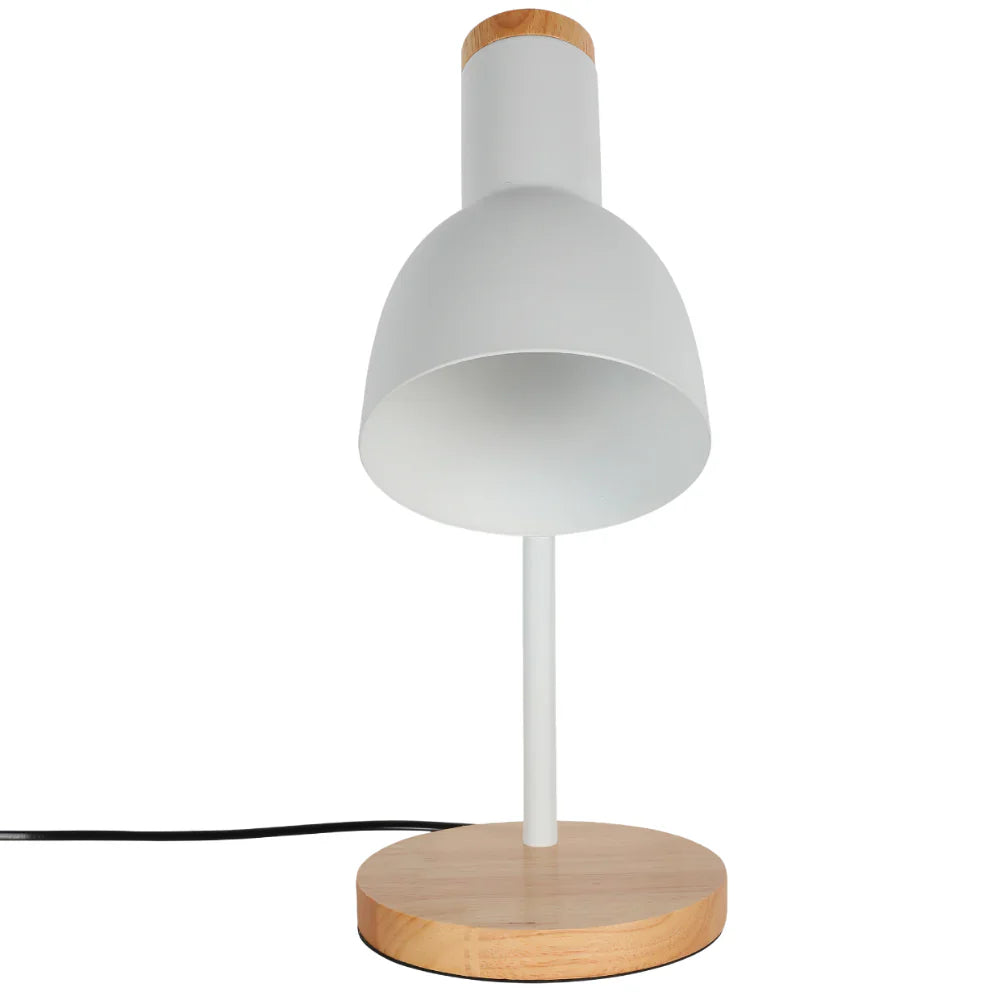 Scandinavian Inspired Table Lamp with Wooden Base 2