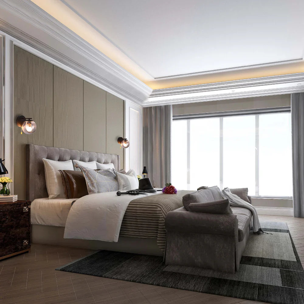 Elegant Globe Wall Light with Pull Down Switch - Smoky Glass 9