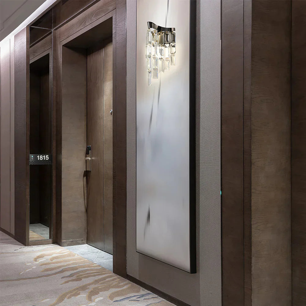 Interior application of Star Crystal Chandelier Wall Light | TEKLED 151-19962