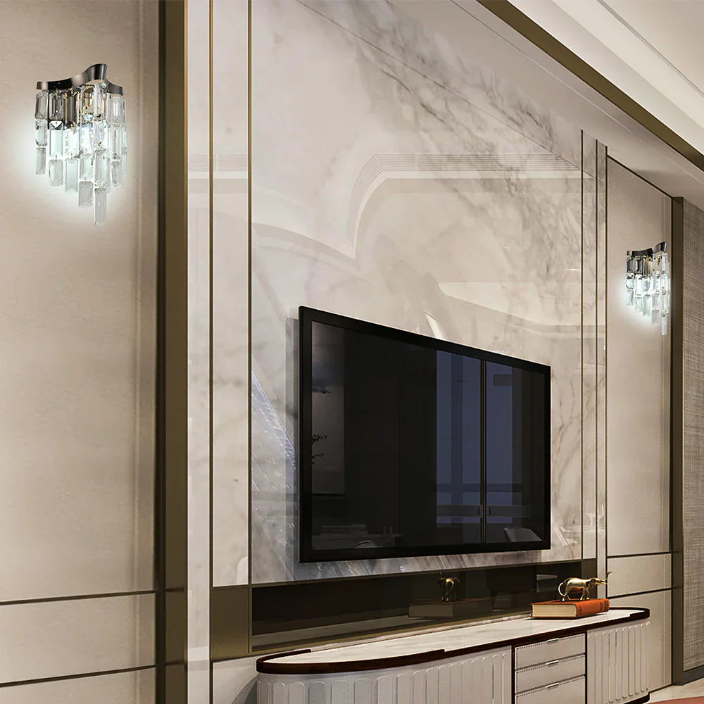 Interior use of Star Crystal Chandelier Wall Light | TEKLED 151-19962