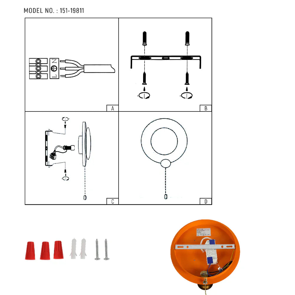 Stellar Modern Pull-Down Switch LED Wall Light, LED Wall Light, TEKLED 16