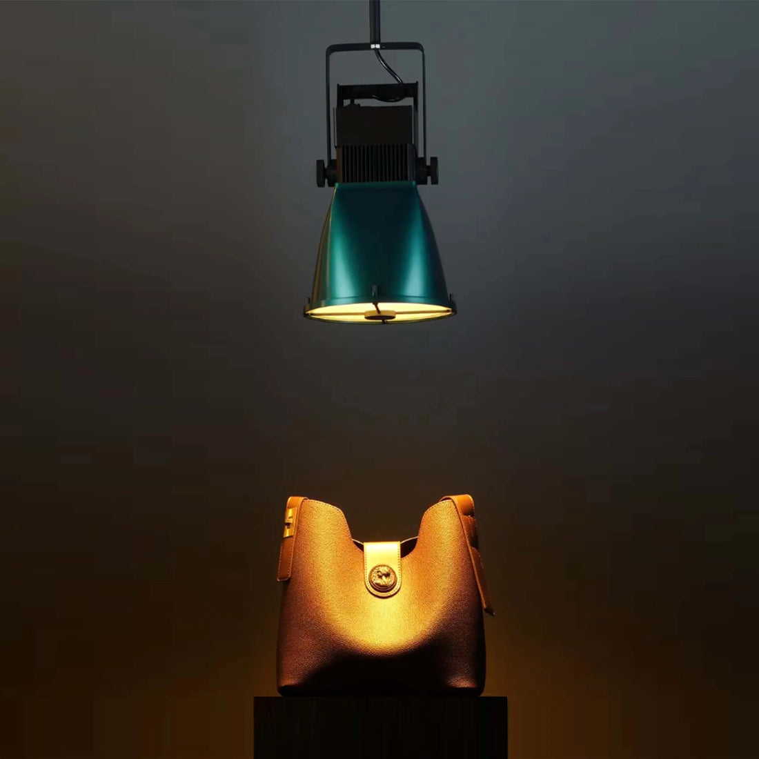 Teal Green Adjustable Spotlight Pendant Light with Cross Design and Remote Control