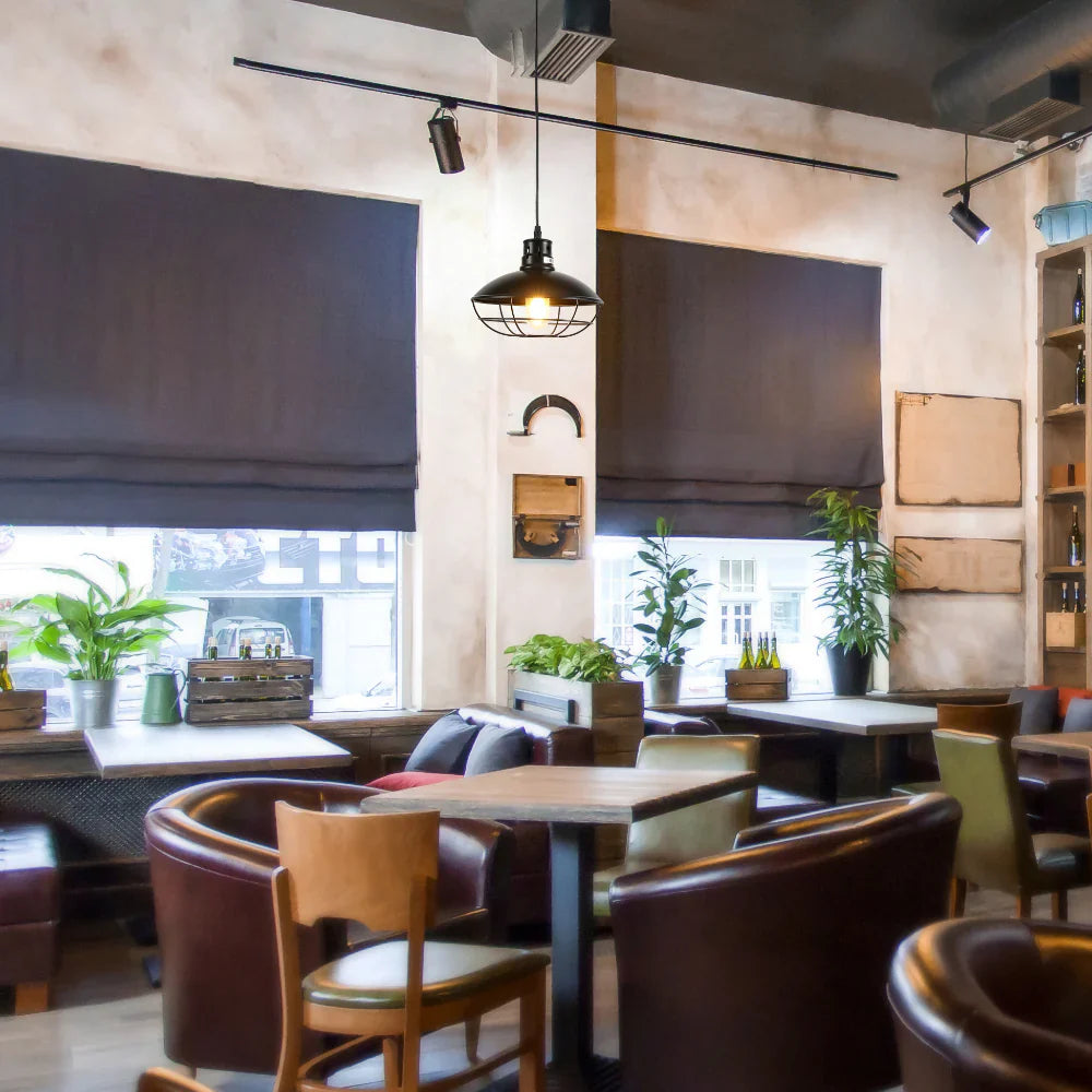 Urban Revive Caged Factory Ceiling Pendant Light Black 8