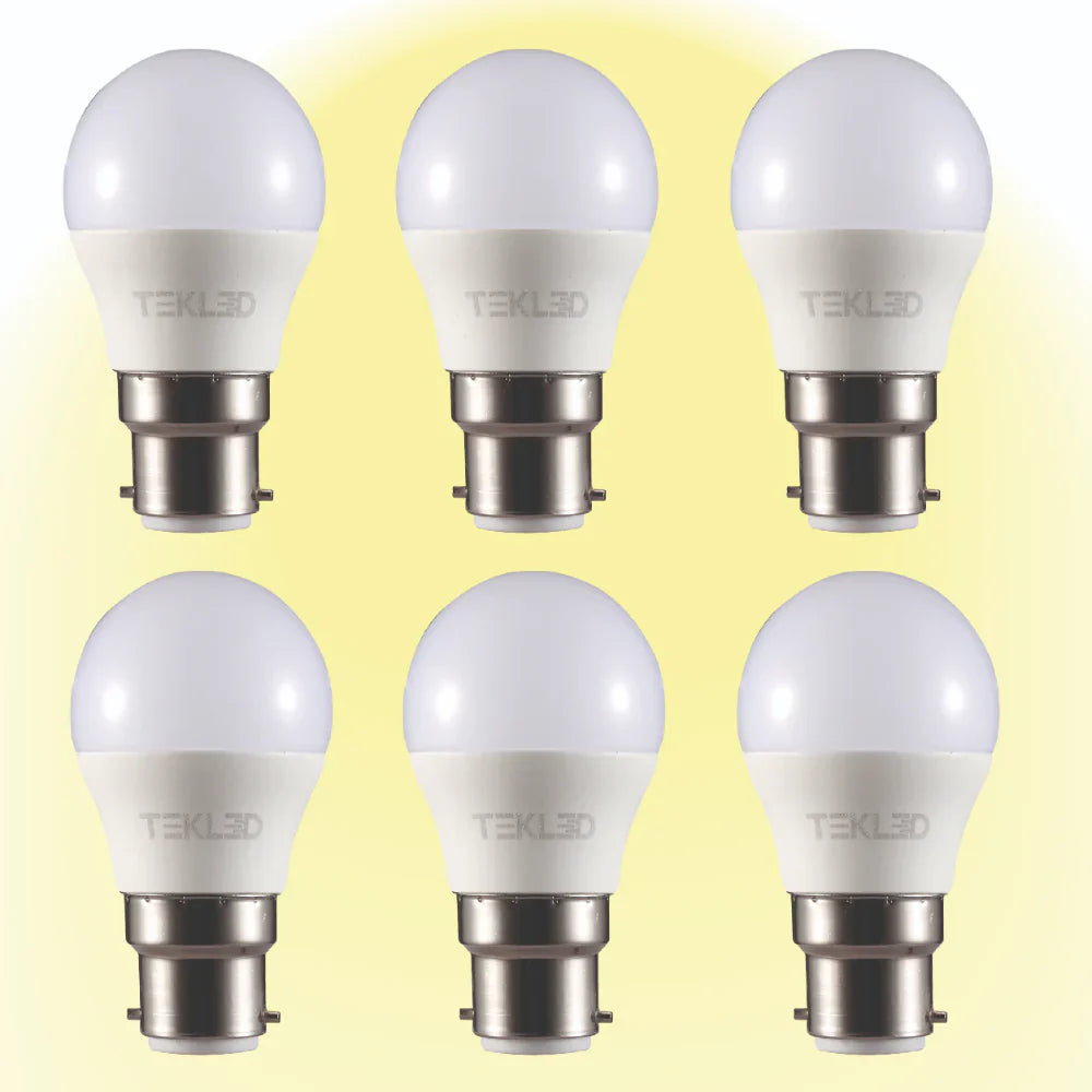 Ursa LED Golf Ball G45 Dimmable B22 Bayonet Cap 5W Pack of 6 2700k warm white 