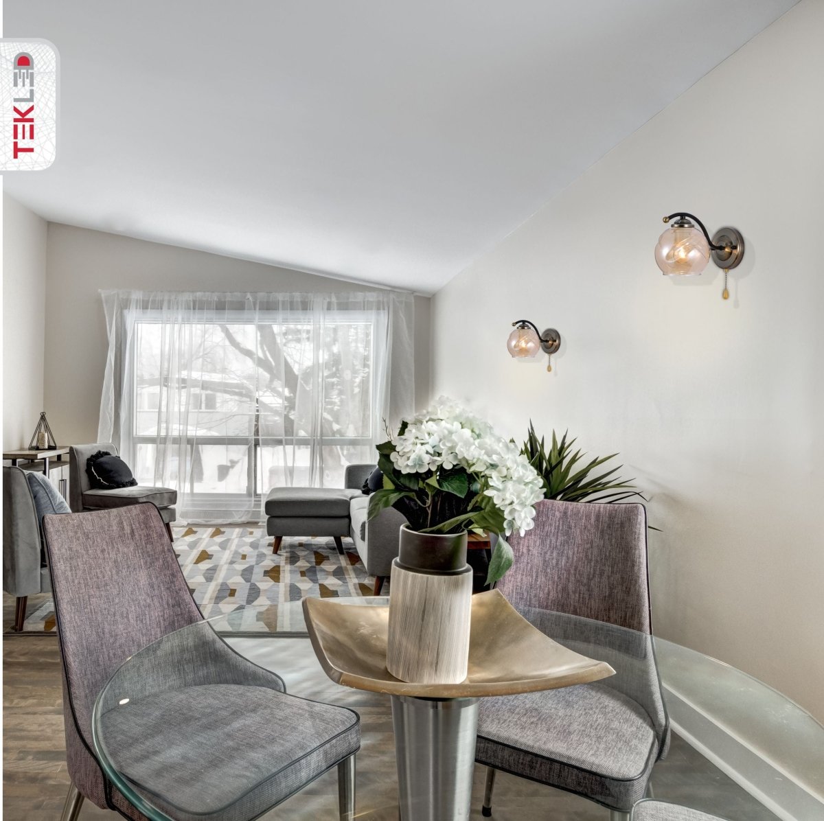 Amber Glass Black And Antique Brass Wall Light E27 And Pull Down Switch in indoor setting living room