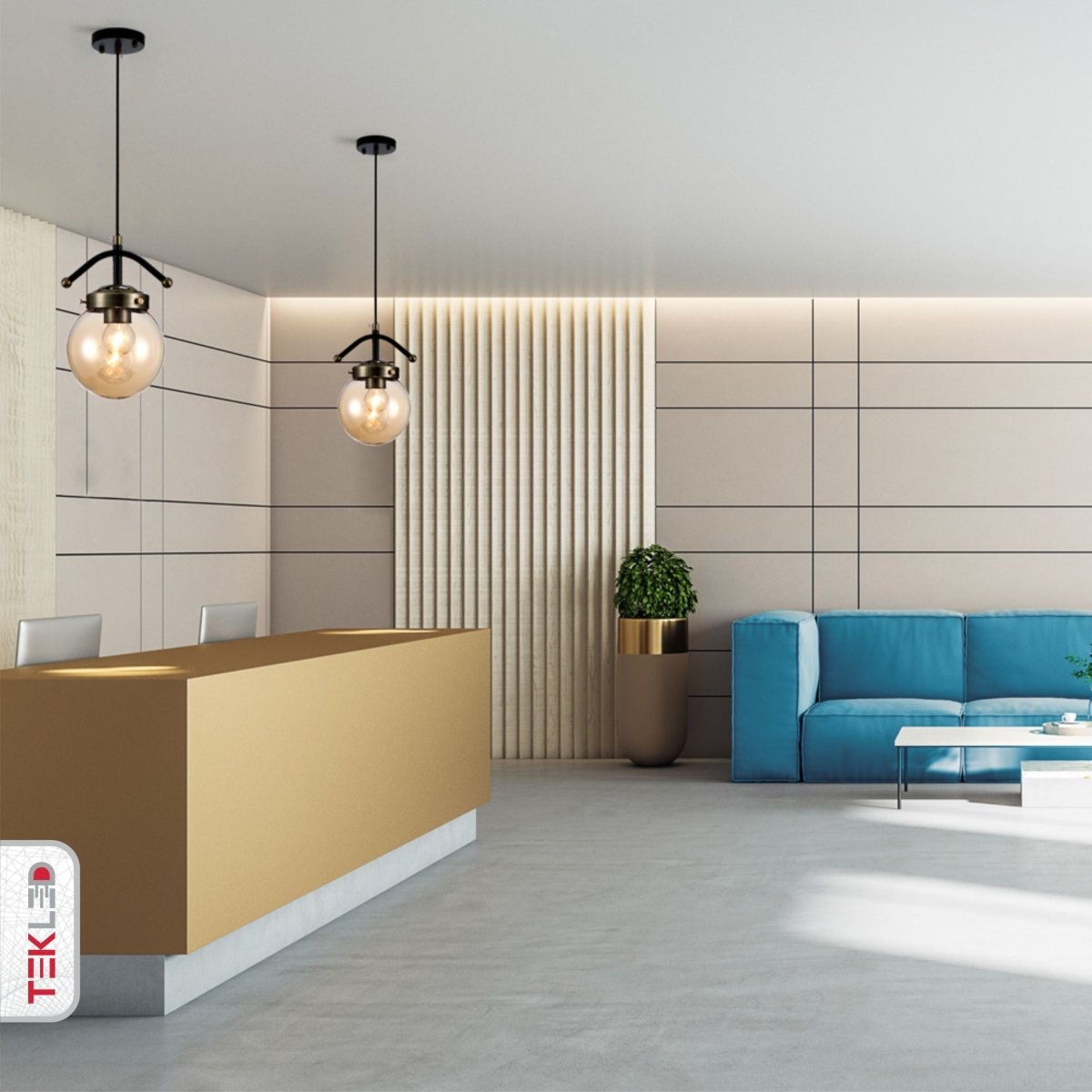 Amber Glass Globe Black And Antique Brass Pendant Light E27 in indoor setting lobby