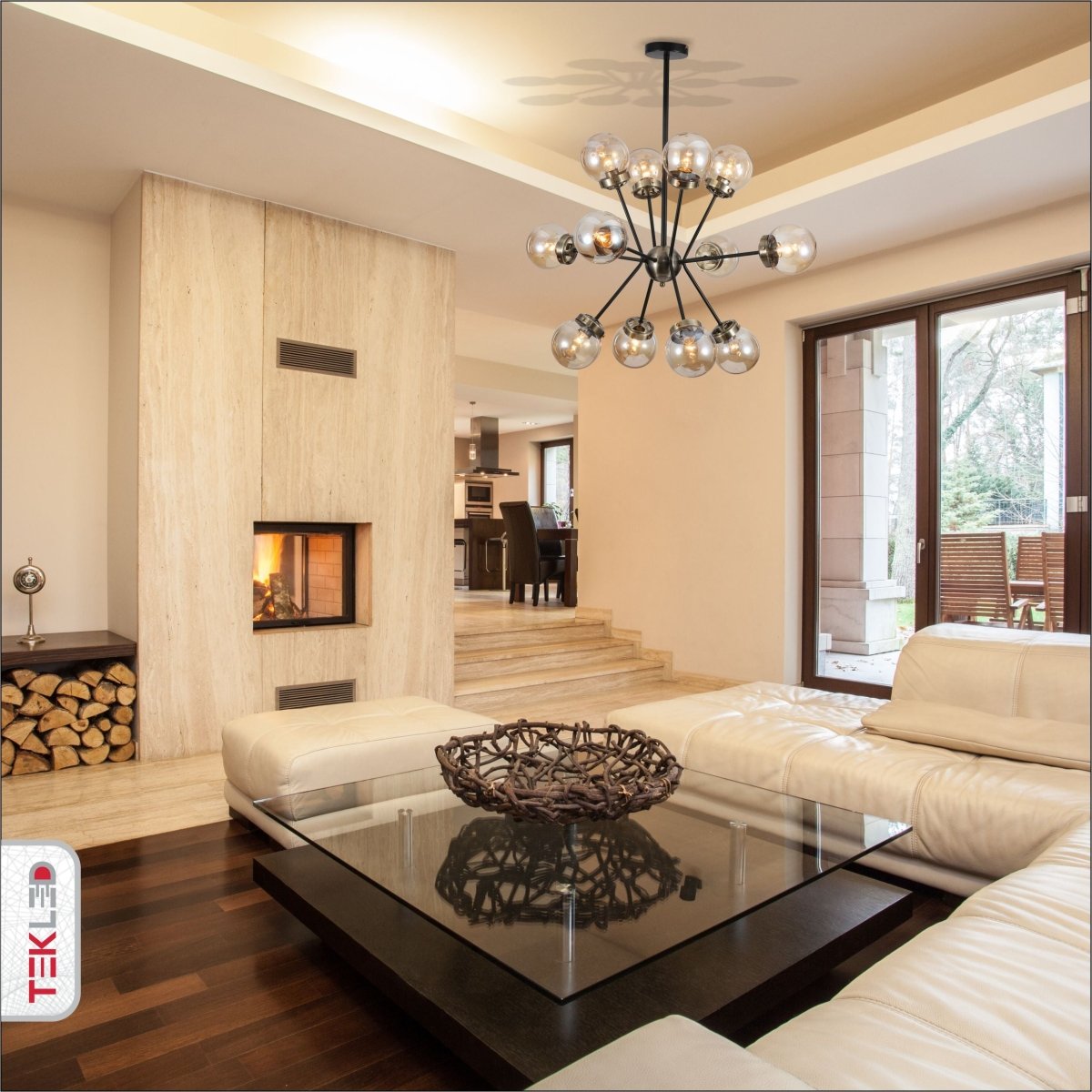 Amber Glass Globe Black And Antique Brass Semi Flush Ceiling Light 12Xe27 in indoor living room