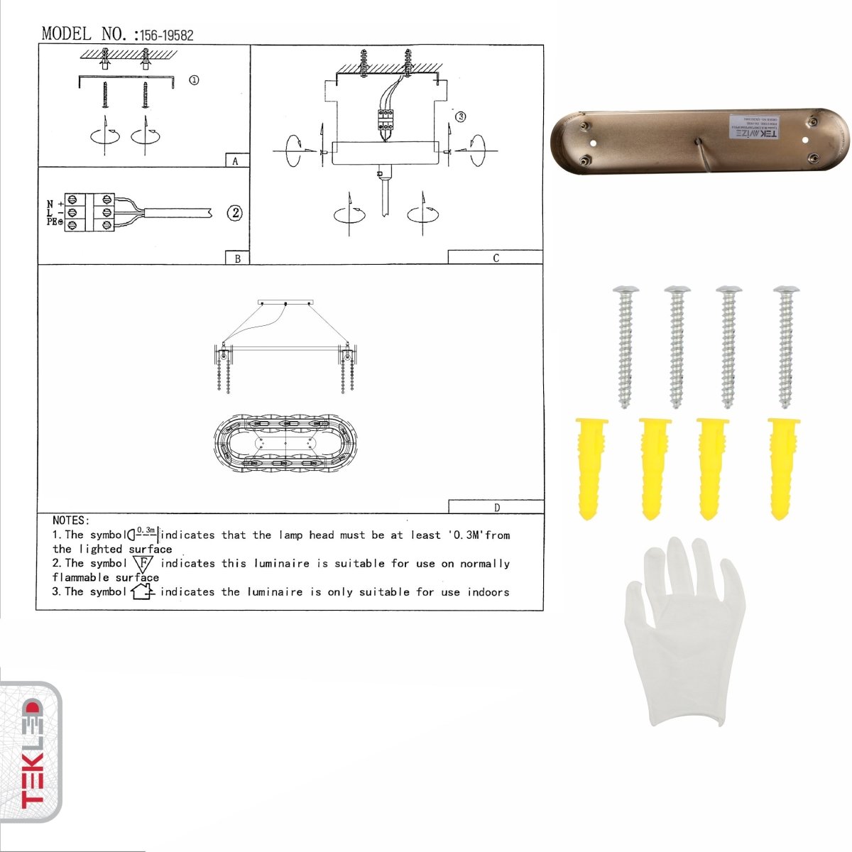 User manual for Octagon Crystal Gold Metal Island Chandelier 900x300mm with 8xE14 Fitting | TEKLED 156-19582