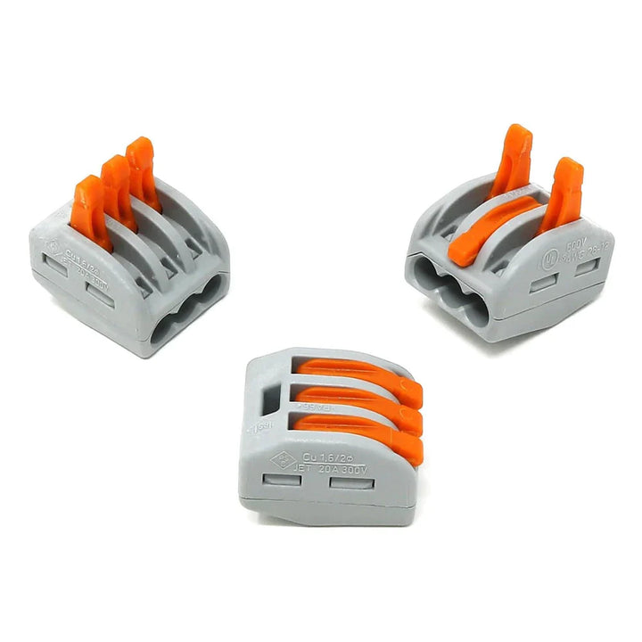 Wago 3-Way Lever Connector (12-28 AWG) - Pack of 3